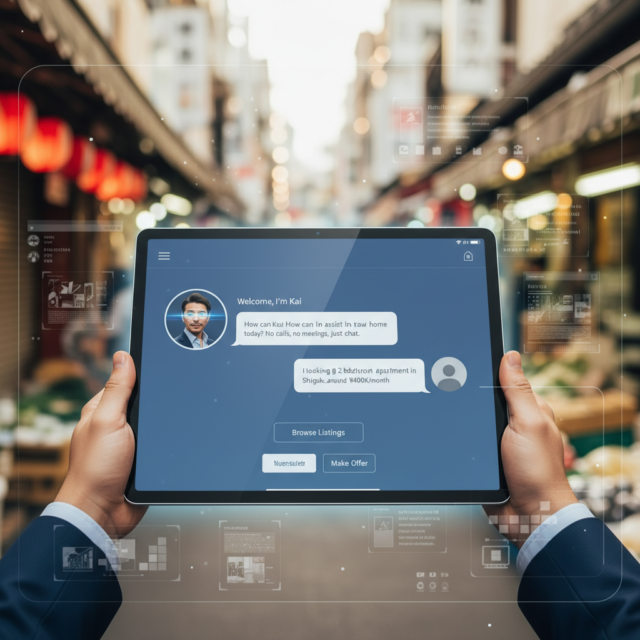対面や電話でのやり取りが不要なチャット不動産サービス