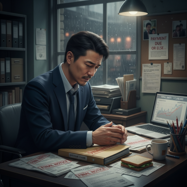 オーバーローンで破綻して落ち込んでいる